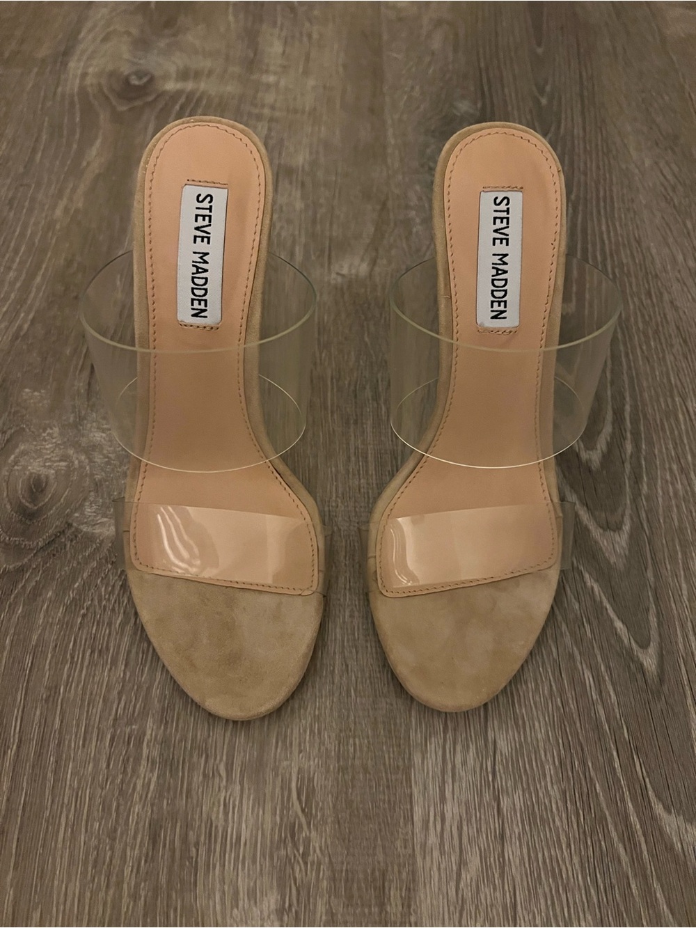 Steve Madden Charlee Nude Clear Heels